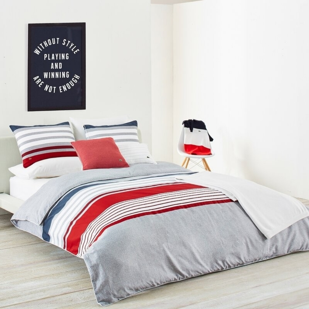 NWOT Lacoste Auckland Duvet Cover Set Chili King